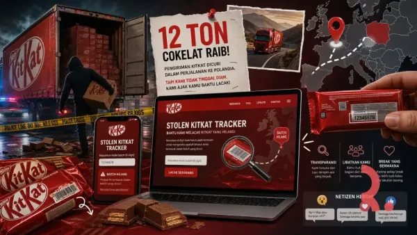 kitkat lacak cokelat hilang