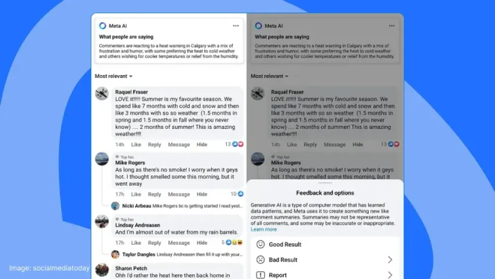 Meta Uji Coba AI Comment Summaries di Facebook